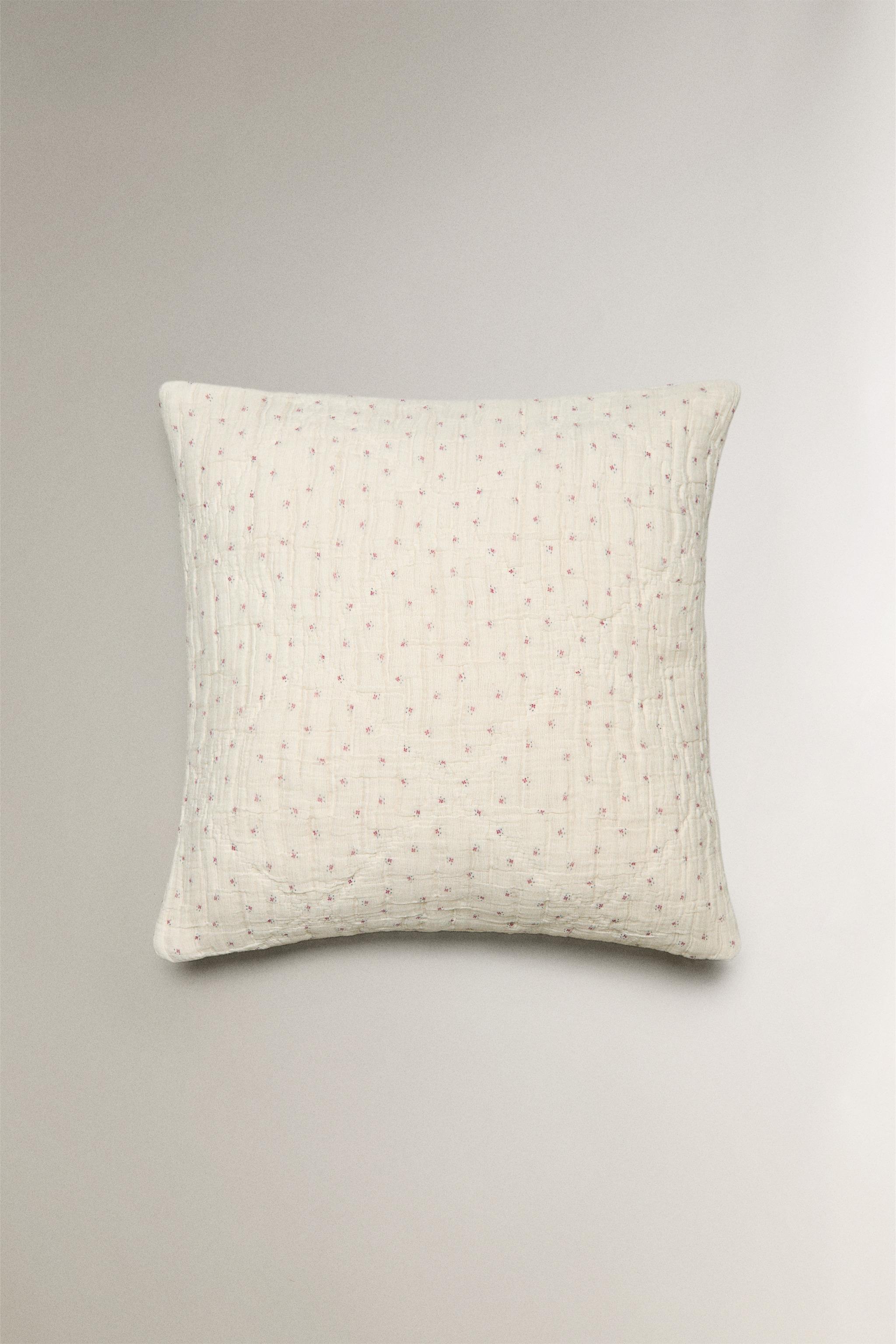 HOUSSE DE COUSSIN ENFANT GAZE FLORALE